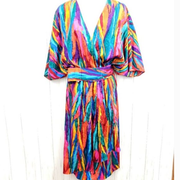 80s wrap dress
